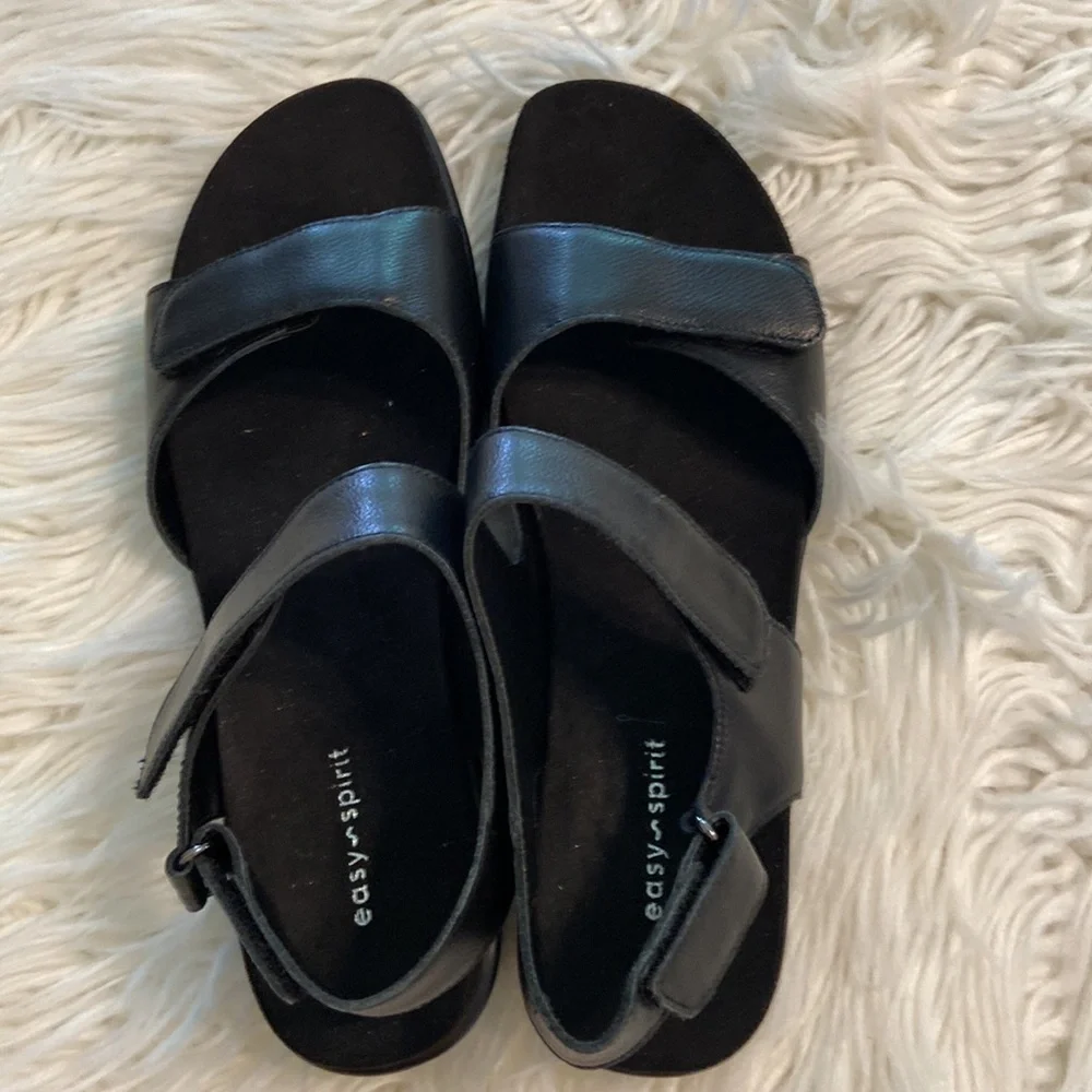 Easy Spirit Black Sandals Comfortable and Stylish leather upper size 9.5 BNWOT - Picture 3 of 12